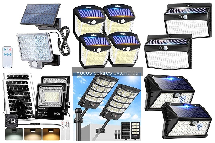 Comparativa de focos solares exteriores: LOTMOS vs GRIFEMA vs LEKIA
