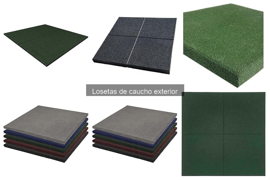Comparativa de losetas de caucho y otros pavimentos exteriores