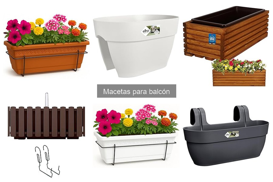 Comparativa de materiales en macetas para balcón