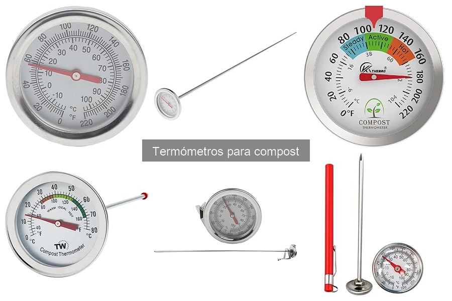 Comparativa de termómetros digitales y analógicos para compost