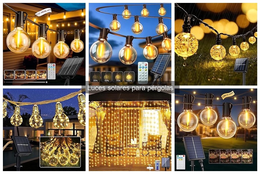 Dónde comprar luces solares para pérgolas a buen precio