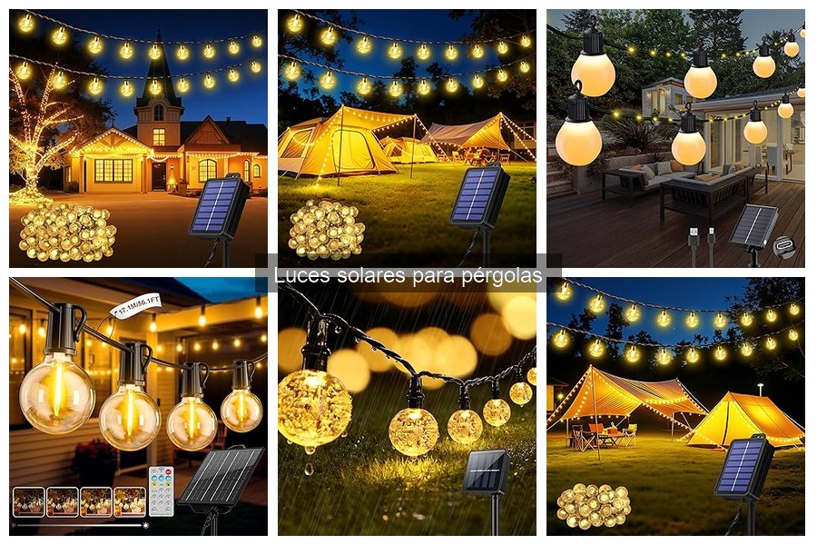Luces solares para pérgolas: características y beneficios