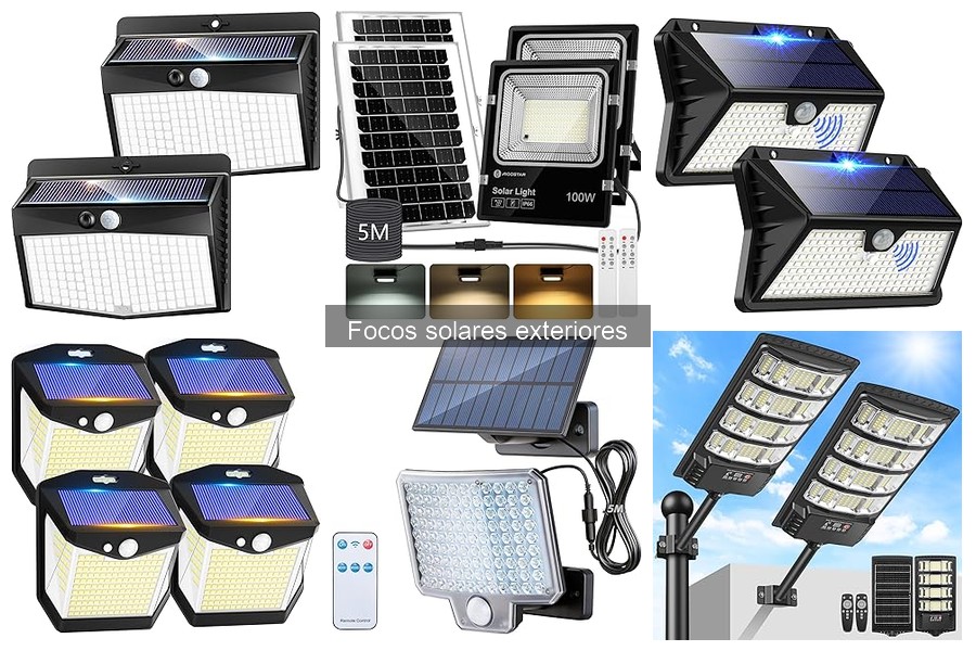 Mejores focos solares exteriores para jardines en 2023