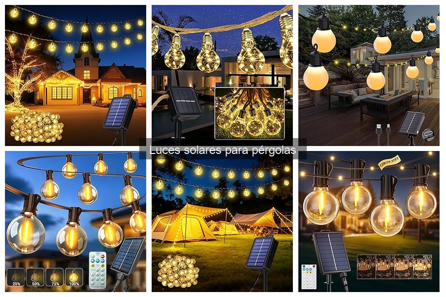 Mejores luces solares para pérgolas: guía de compra