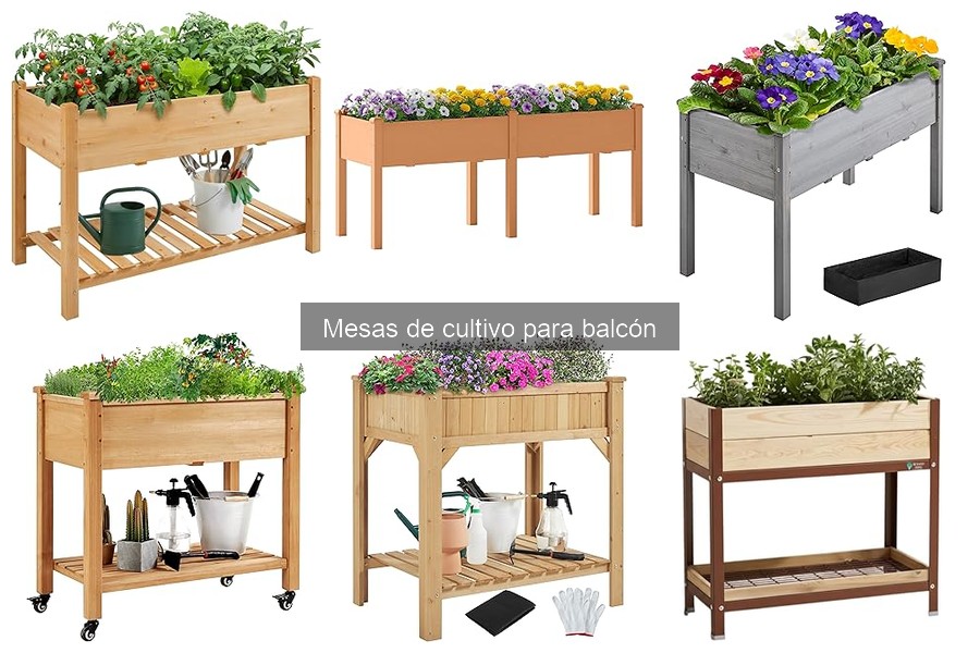 Mejores mesas de cultivo para balcones pequeños