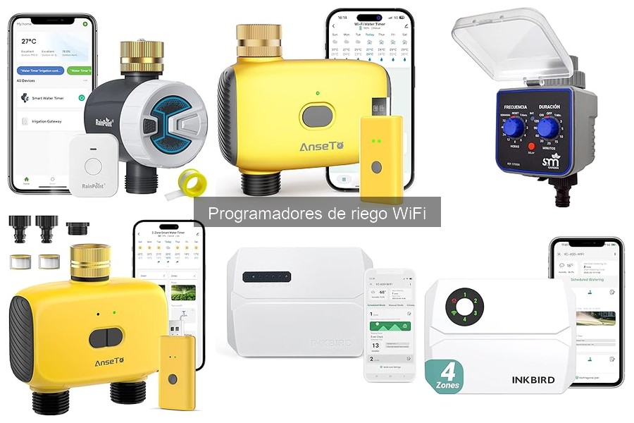 Mejores programadores de riego WiFi para huertos urbanos