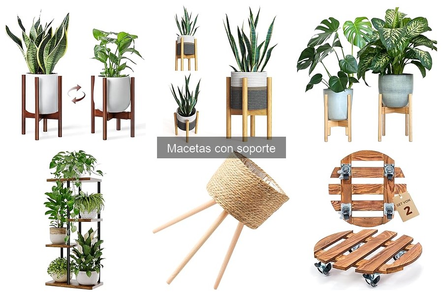 ¿Son adecuadas las macetas con soporte para exteriores?