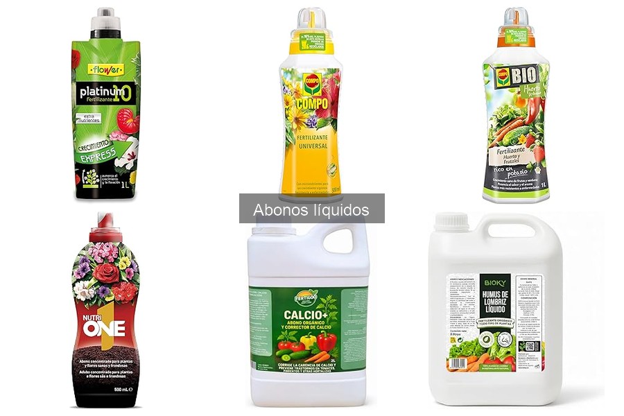 Tipos de abonos líquidos y sus usos en jardinería