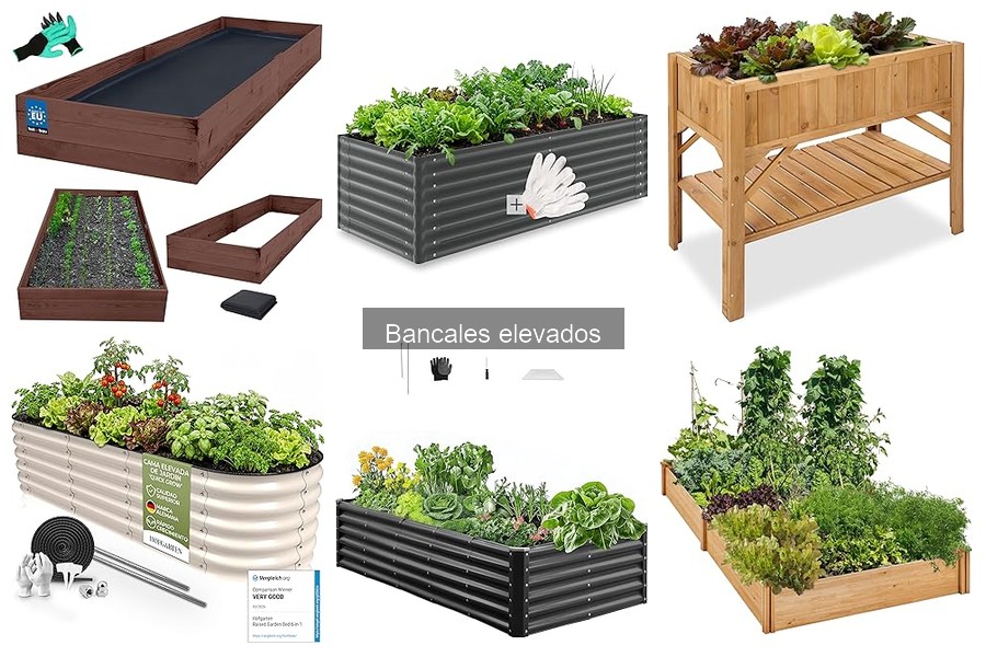 Tipos de bancales elevados: madera, metal y plástico