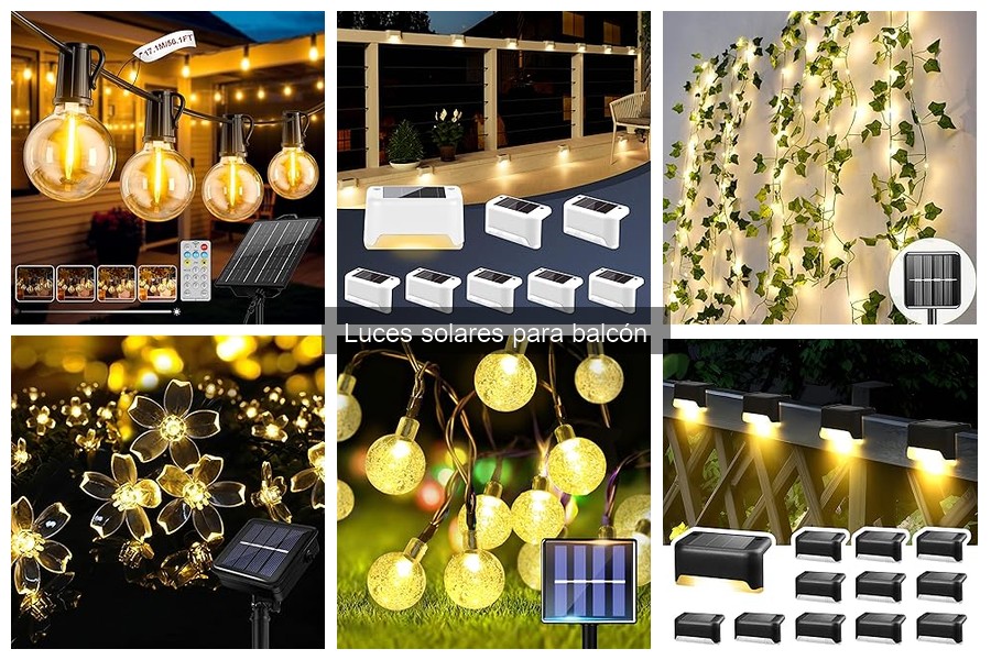 Tipos de luces solares para balcón: guía completa