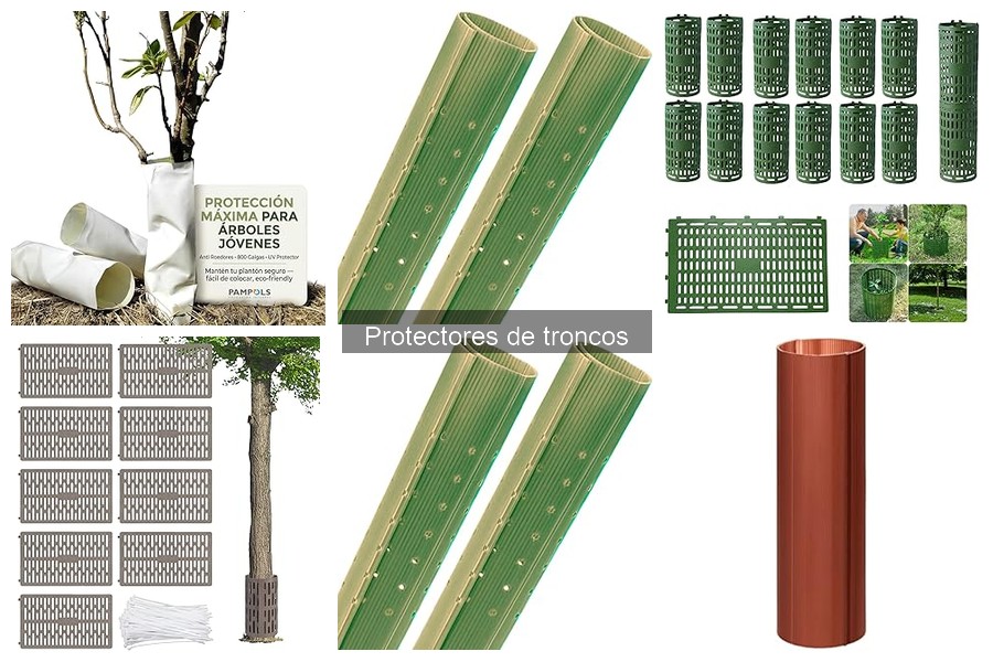 Tipos de protectores de troncos para tu jardín