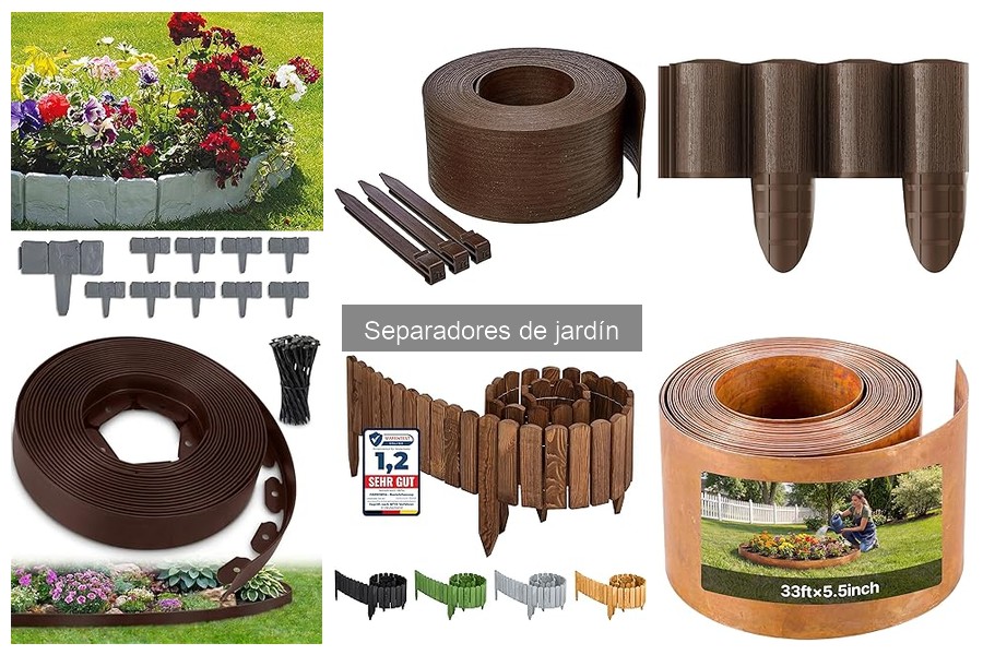 Tipos de separadores de jardín: materiales y estilos